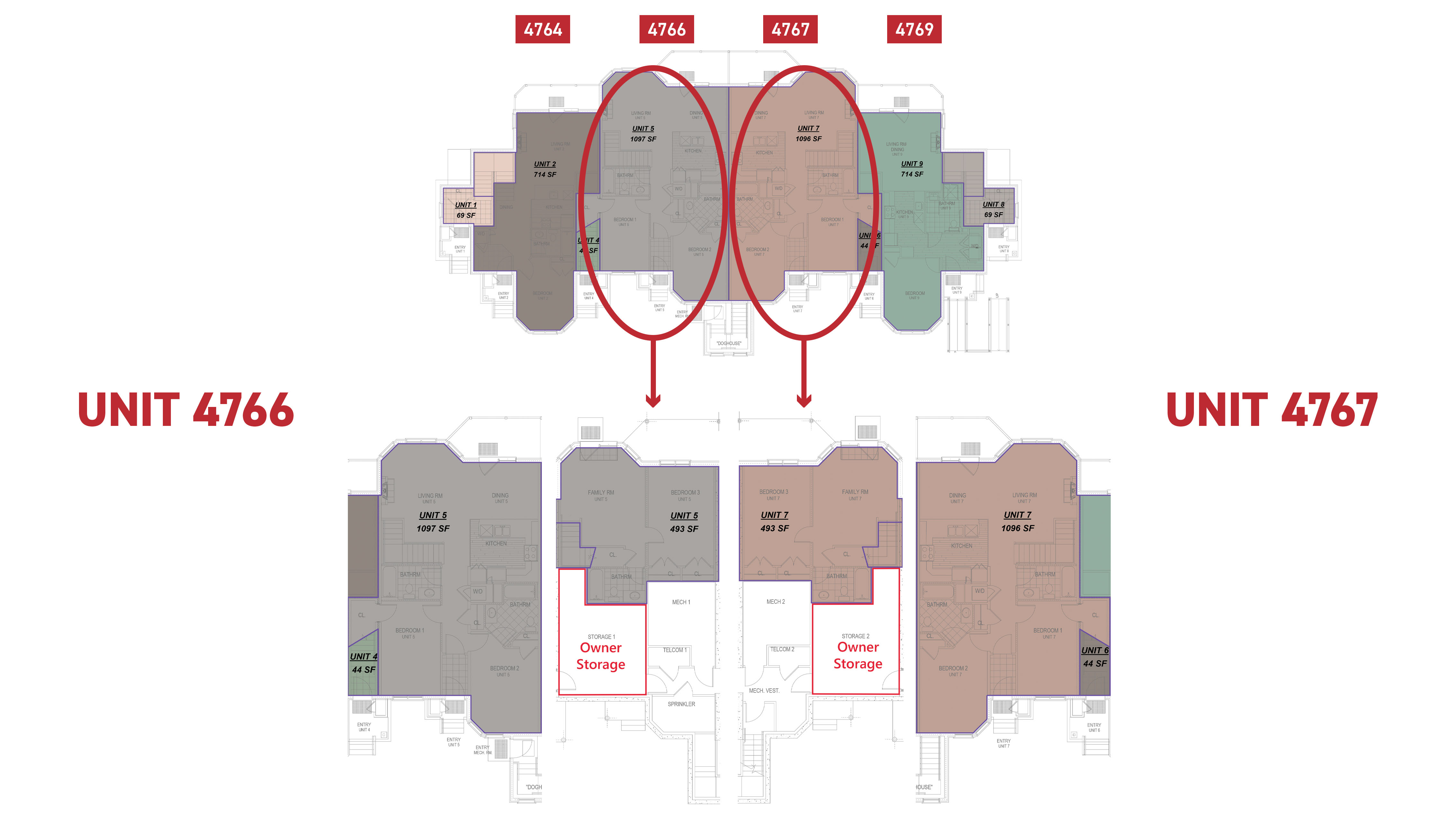 unit 4766 and 4767 floor plans