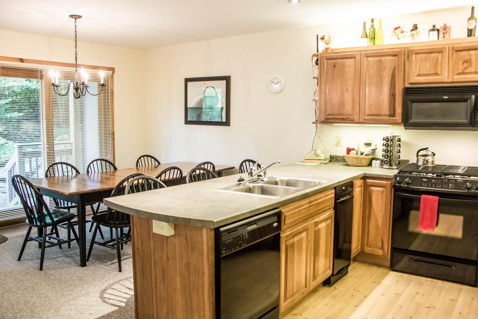 Village Condo 374 Kitchen and Dining