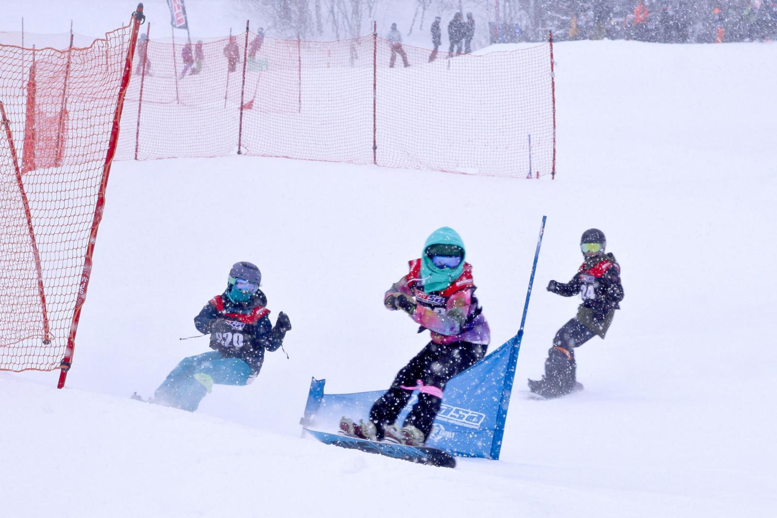 Motion blur moves at our Annual Skier & Boarder X Race.