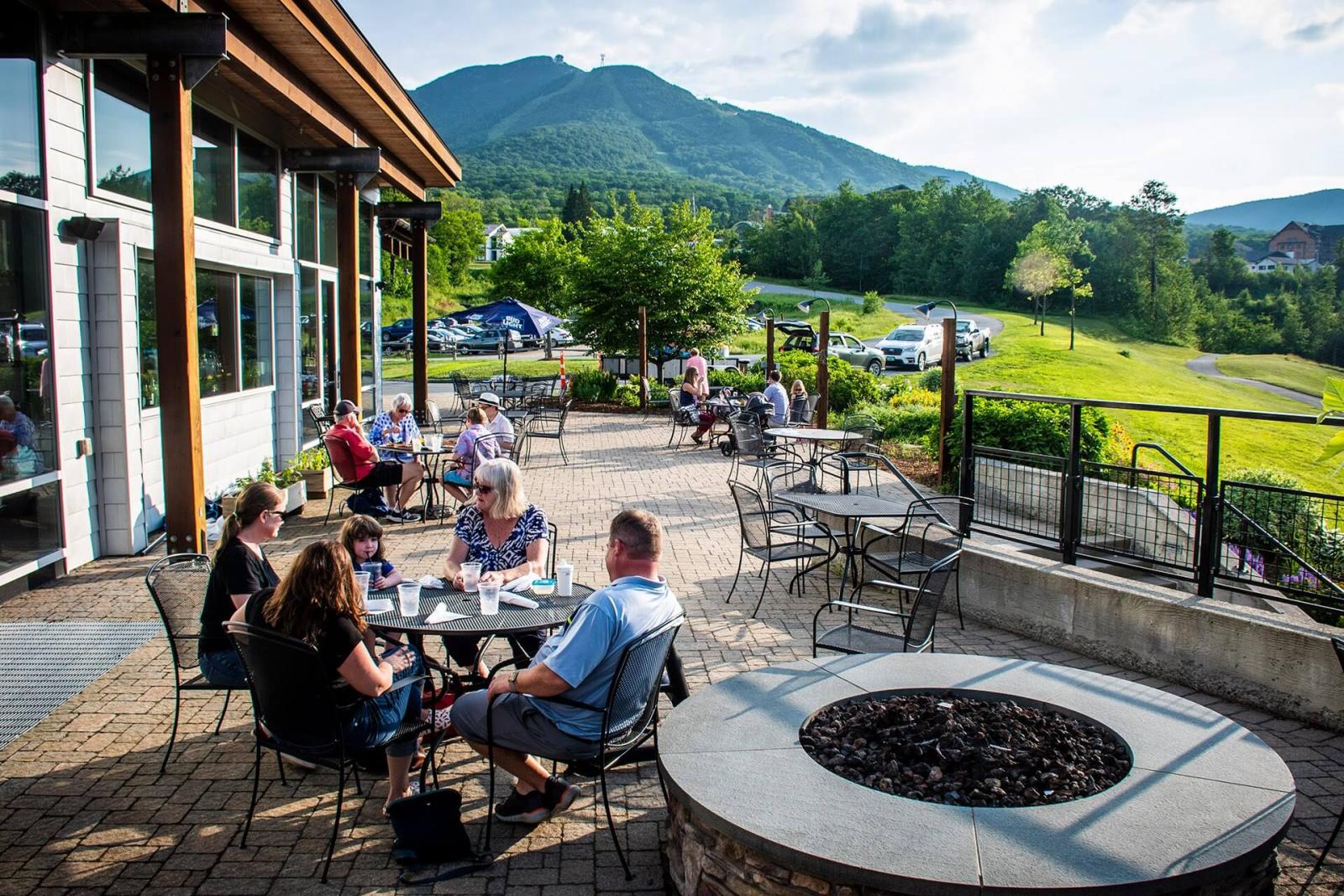 Enjoying peak views from the Clubhouse Grille patio.