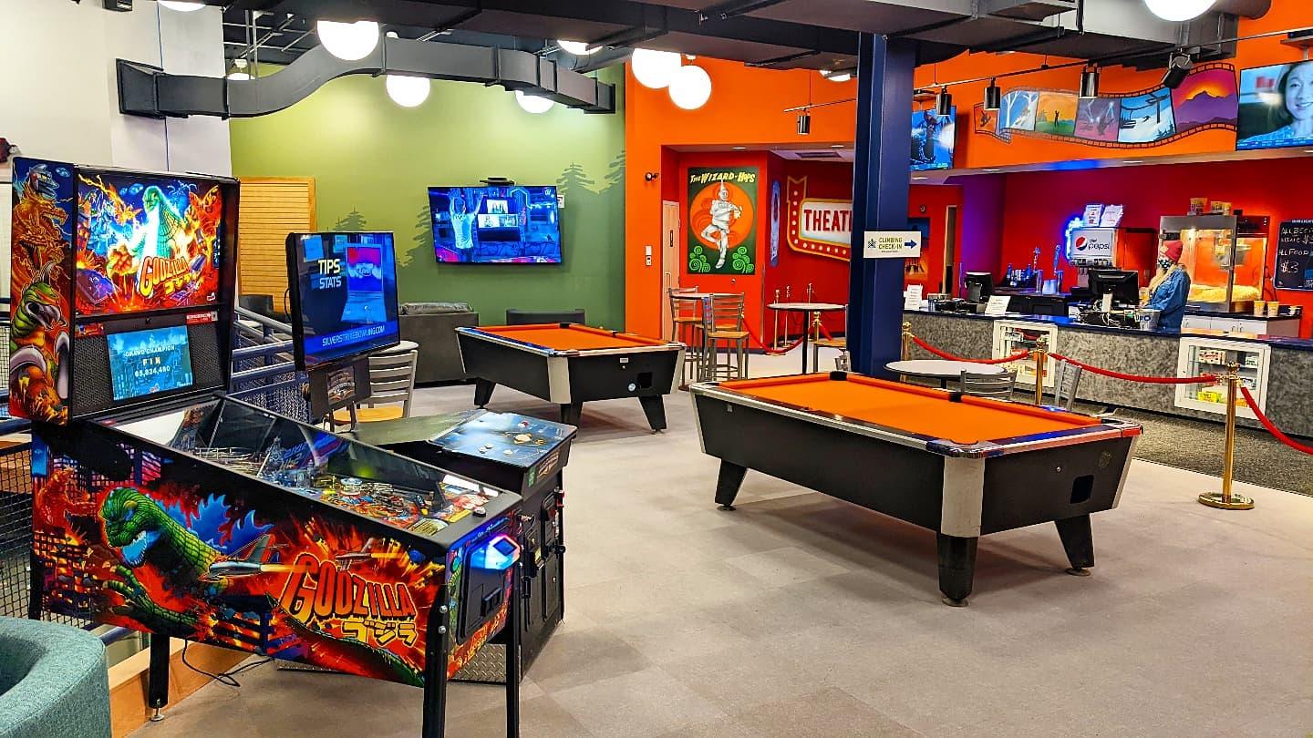 Presenting the newly updated Clips Lounge, featuring 2 pool tables, a pinball machine, several TVs, and comfy seats to regale your turns over a cold brew.
