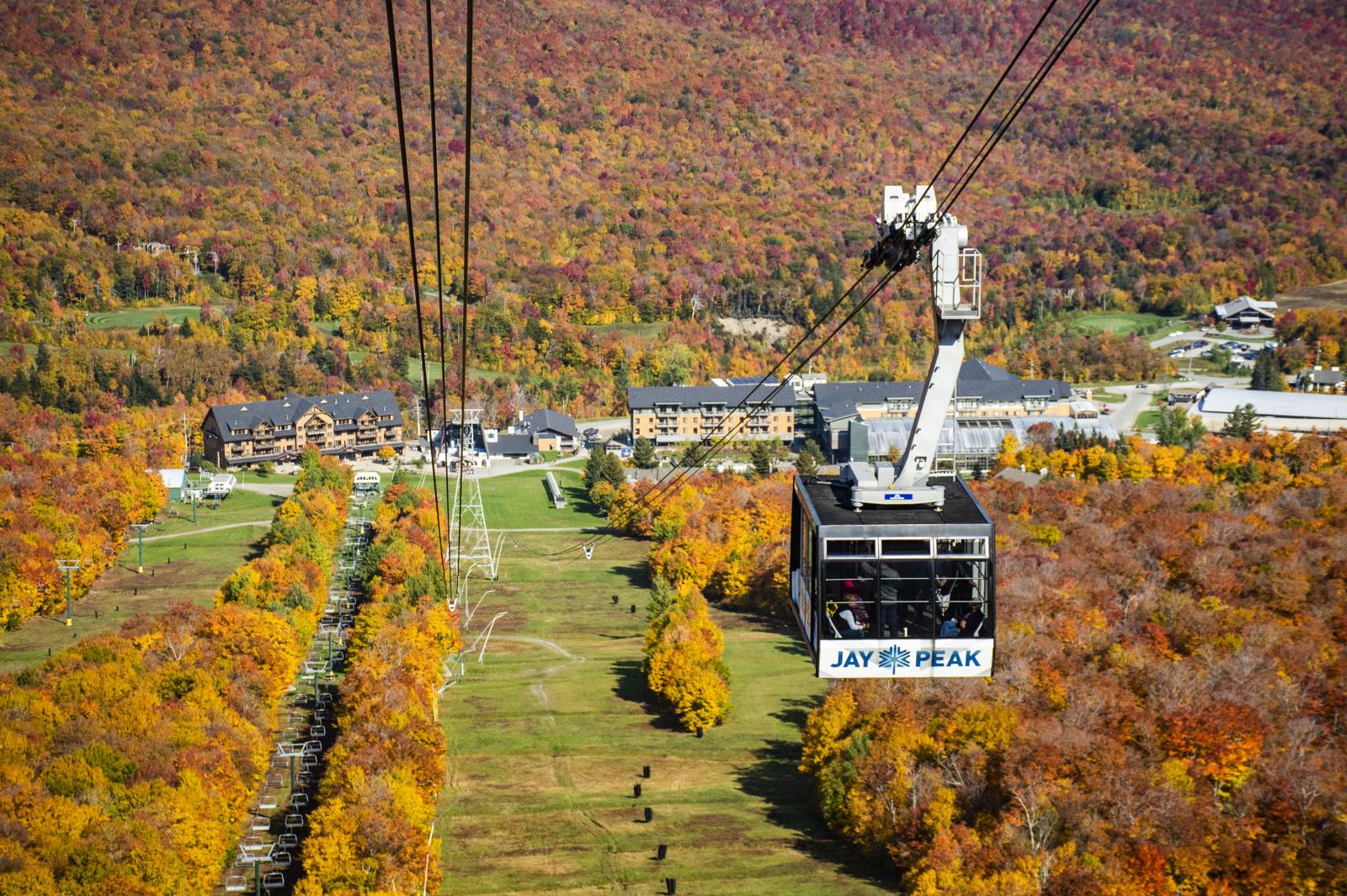 Fall Foliage Tramside Base Tram