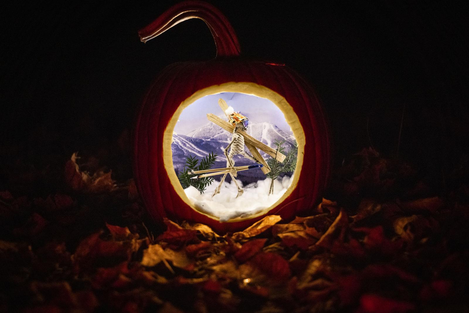 Halloween Pumpkin Skeleton