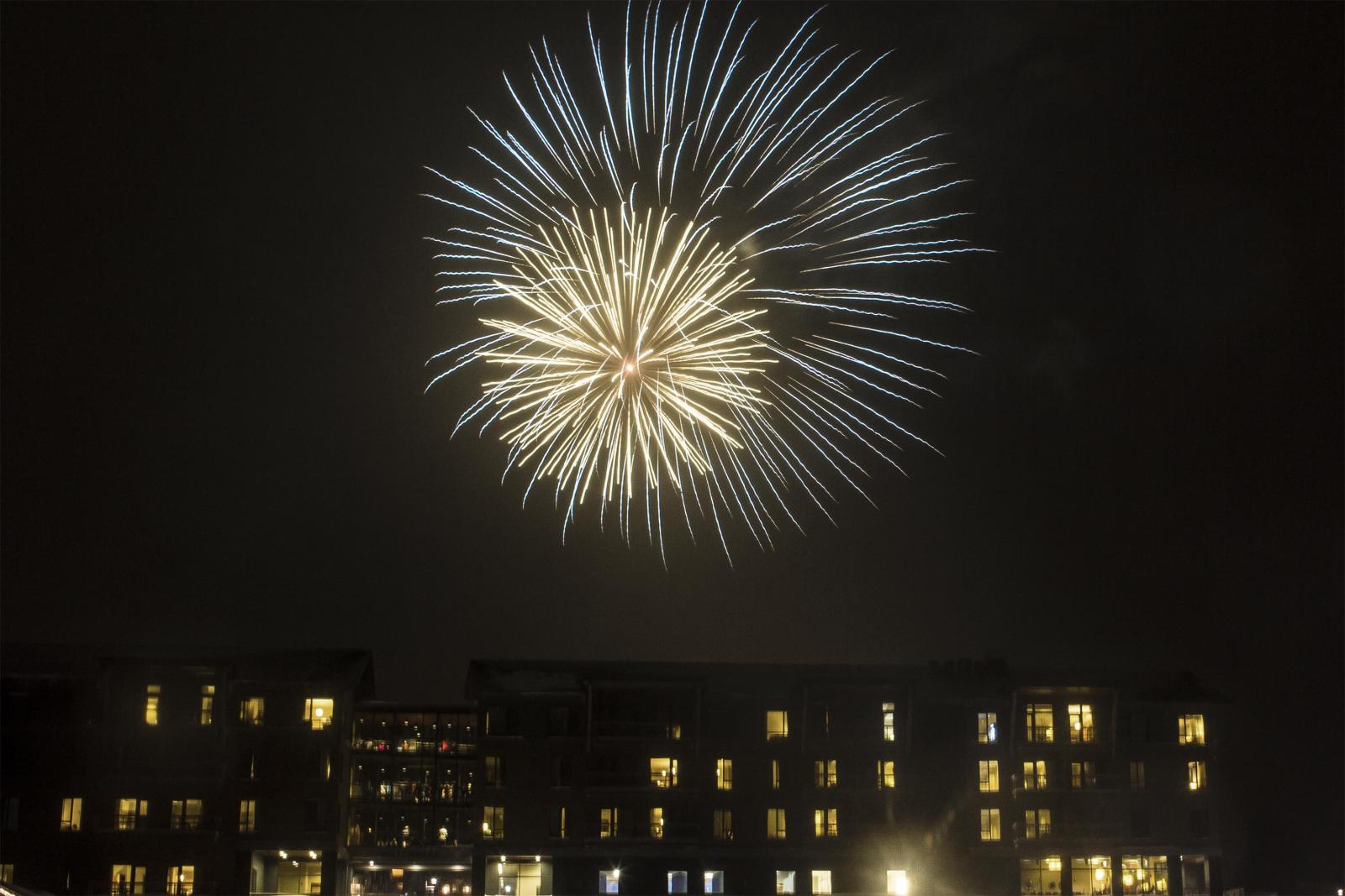 Winter Shine Fireworks Blue White Hotel Jay