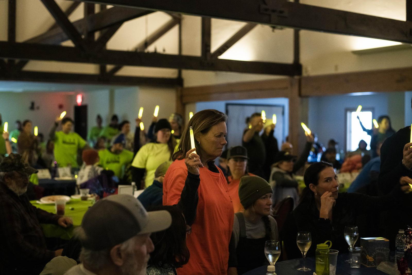 members gathered inside