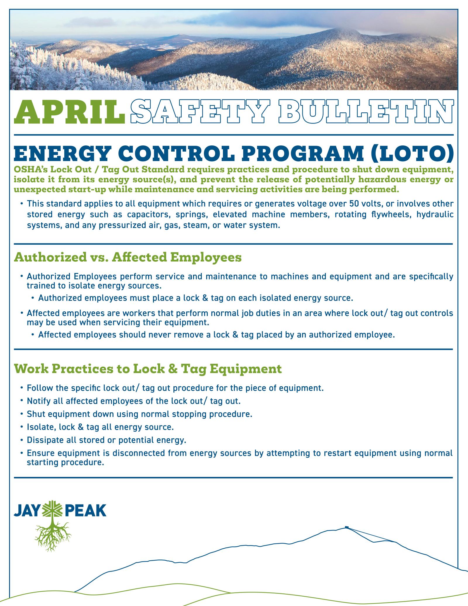 April 2024 Safety Bulletin