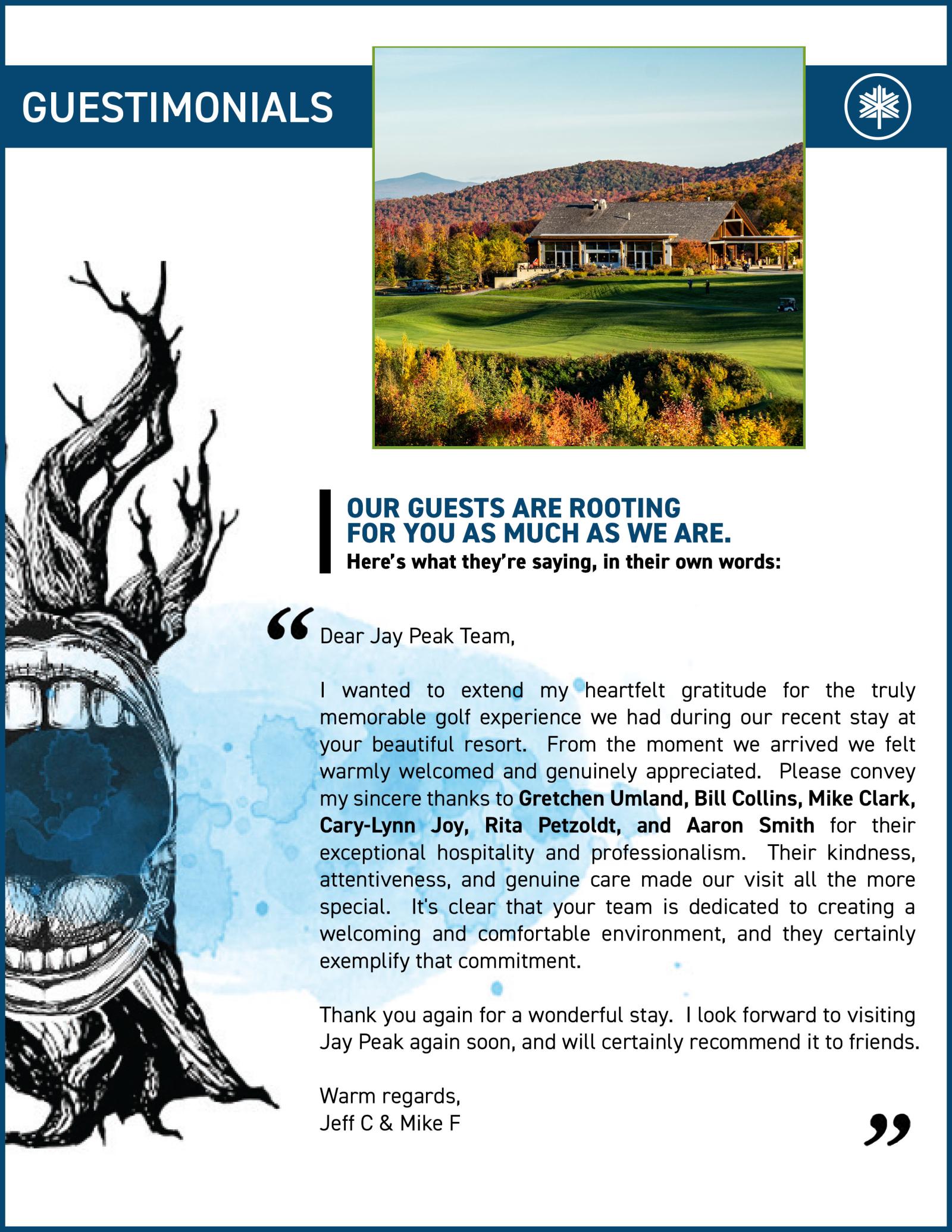 Clubhouse Guestimonial