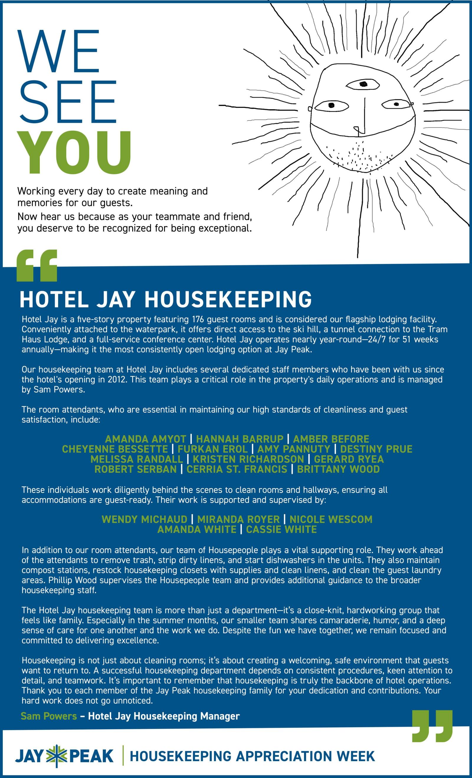 Housekeeping Appreciation