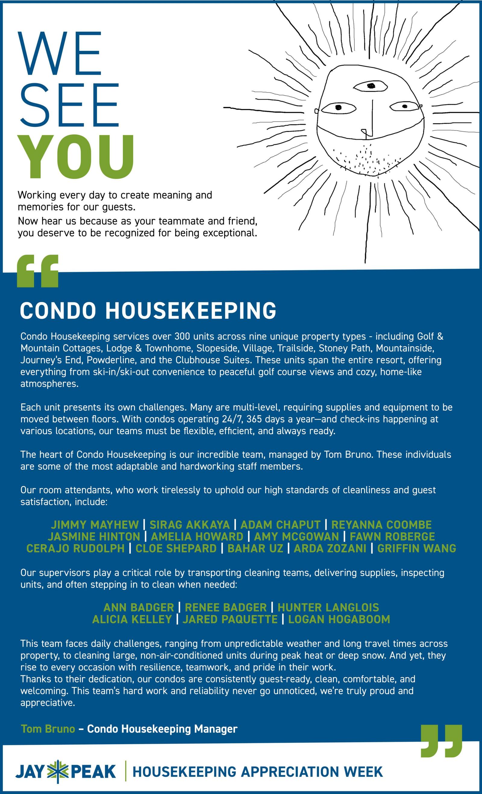 Housekeeping Appreciation