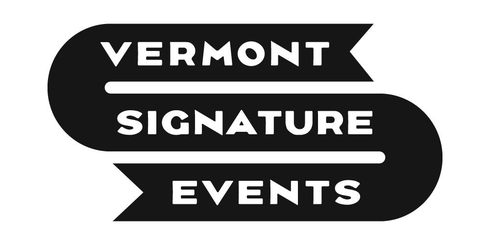 Vermont Signature Events logo in black and white.