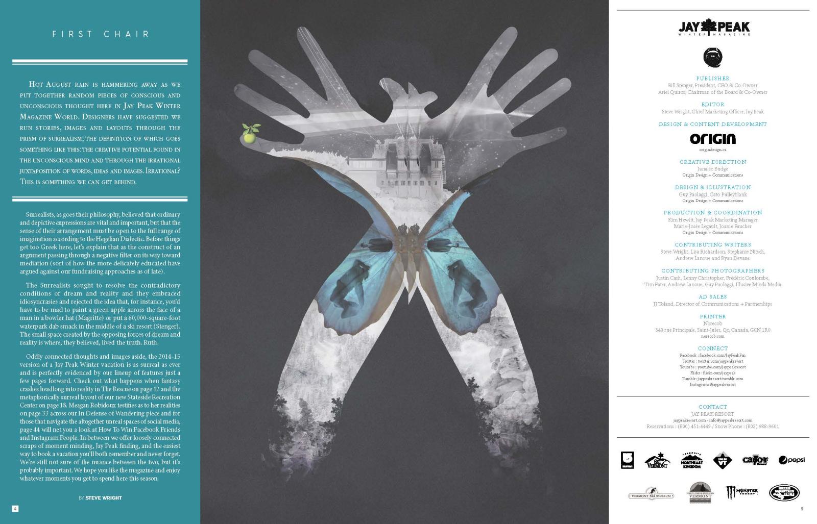 Abstract of hands and butterfly, grayscale with teal accents. Text surrounds the composition.