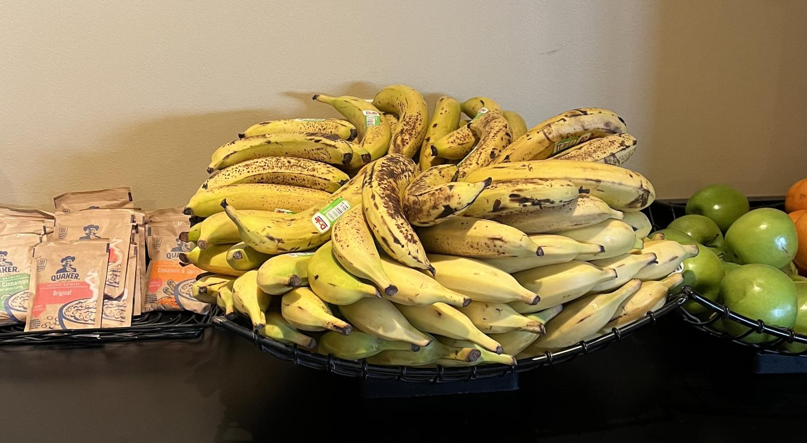 Bananas are stocked for Presidents' Week.