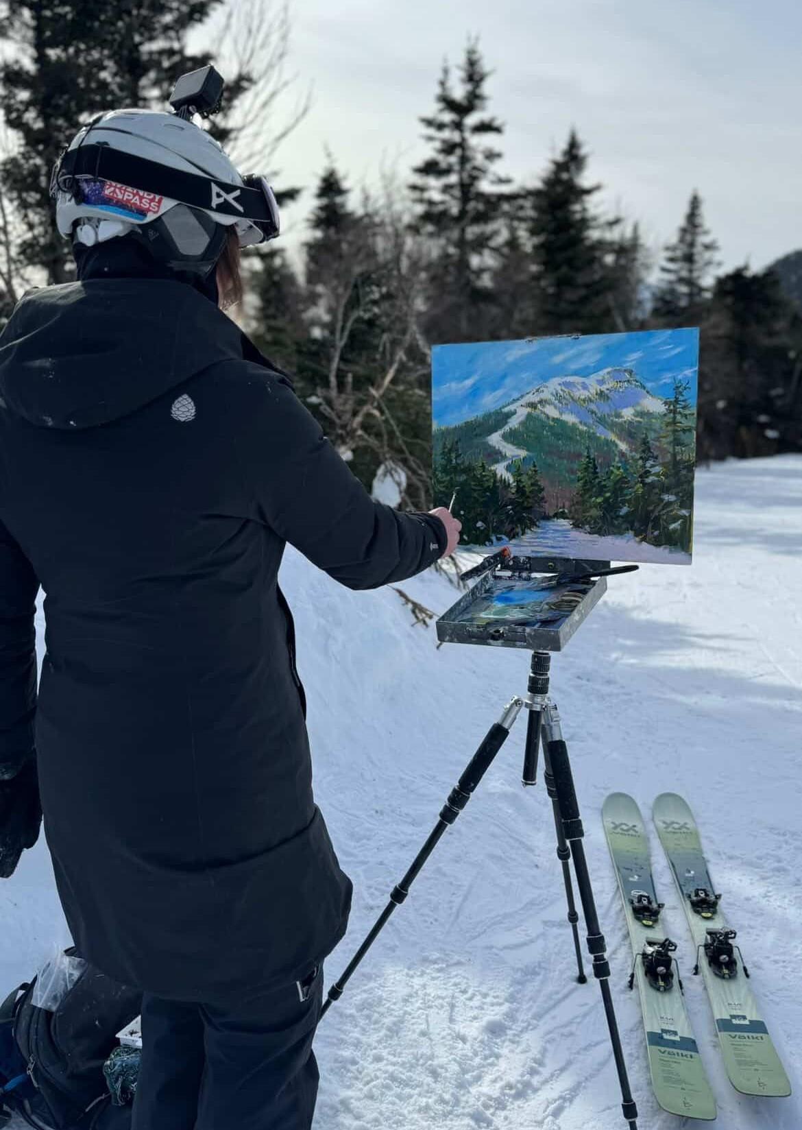 Carrie Pill exercising her creative liberties atop the Jet.