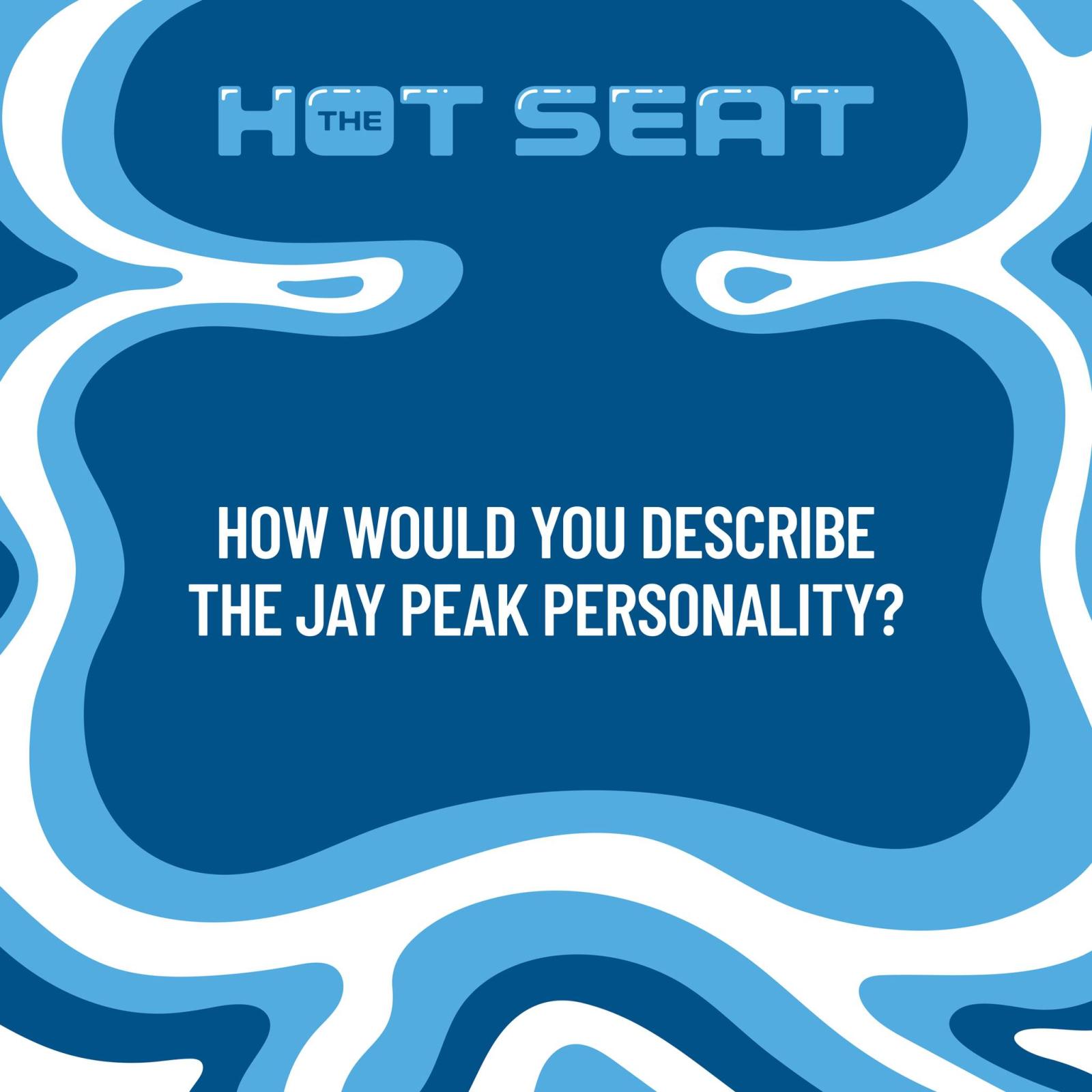 Blue graphic with abstract shapes and text in the center.