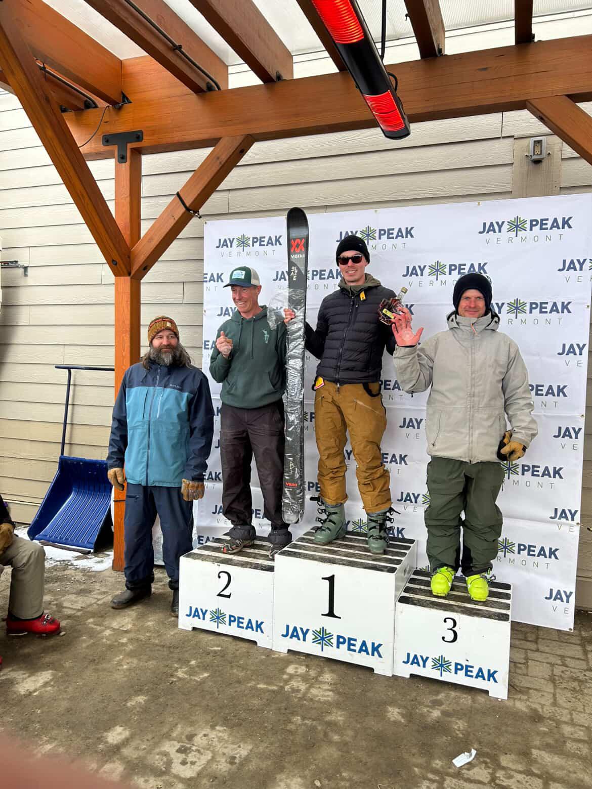 Winner Matt Newhouse of the Freestyle Ski Team Fundraiser Race.