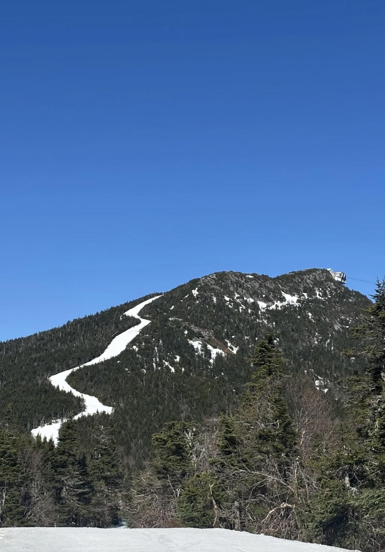 Spring below. Snow above.