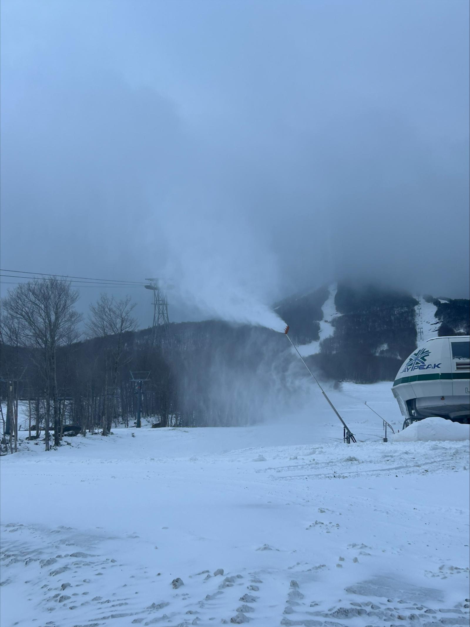30+ snowguns firing at 1,750 gallons per minute across 9 trails.