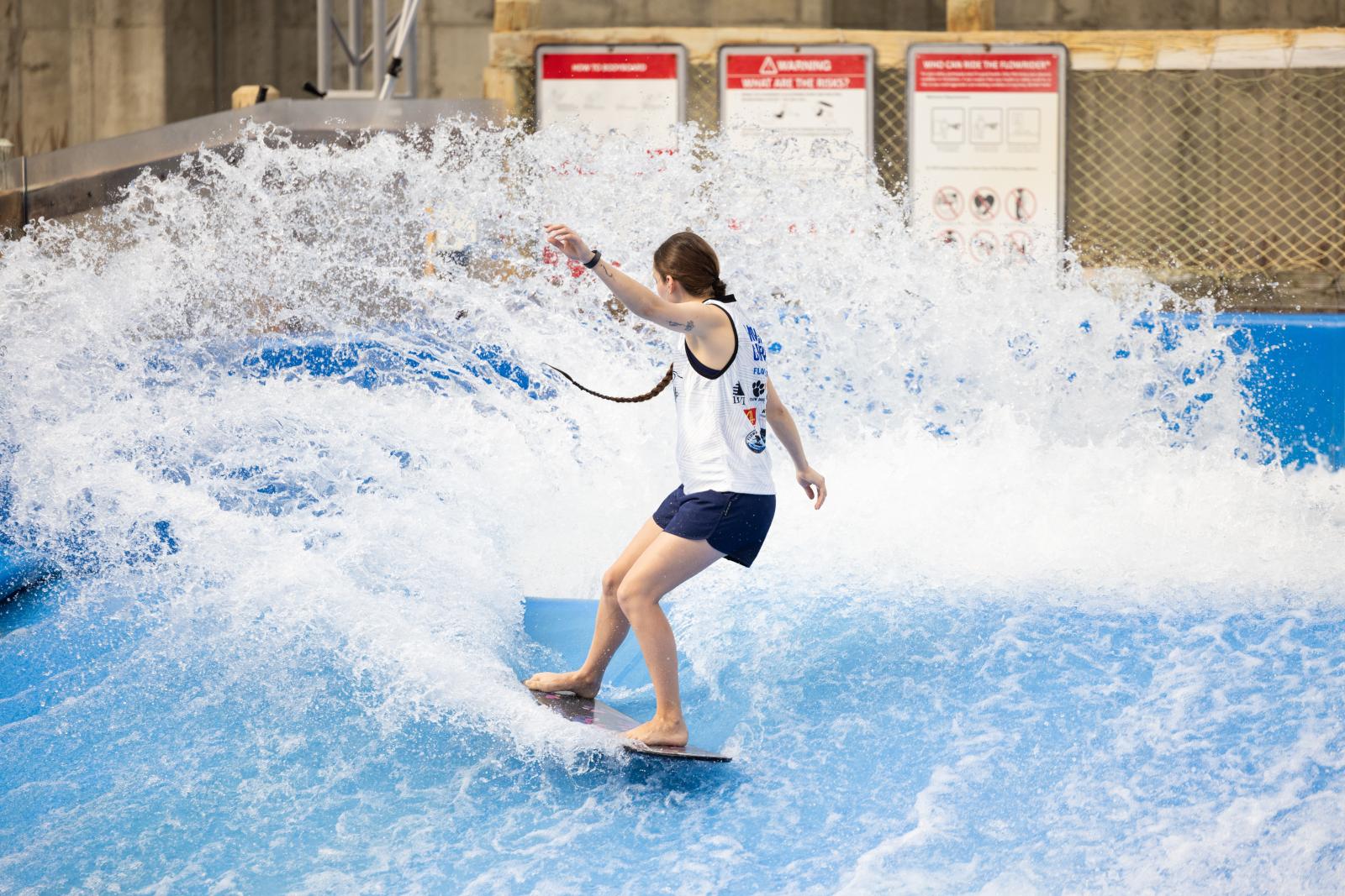 Monica Caffrey Teaching at our Summer Surf Series.