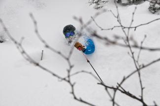 skiing powder