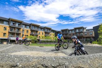 The Pump Track is officially open for the summer and free to use for all mountain bikers. Bike rentals are available at the Mountain Shop.