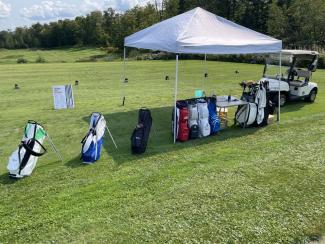 All set up for today's Taylormade Demo Day at the driving range from 1-4pm.